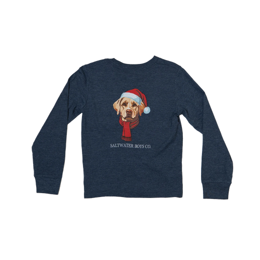 Boys' Christmas Lab Long Sleeve Tee – Heather Blue