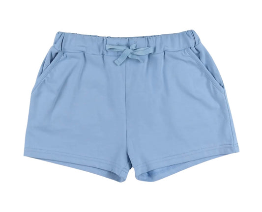 Light Blue Knit Pocket Shorts