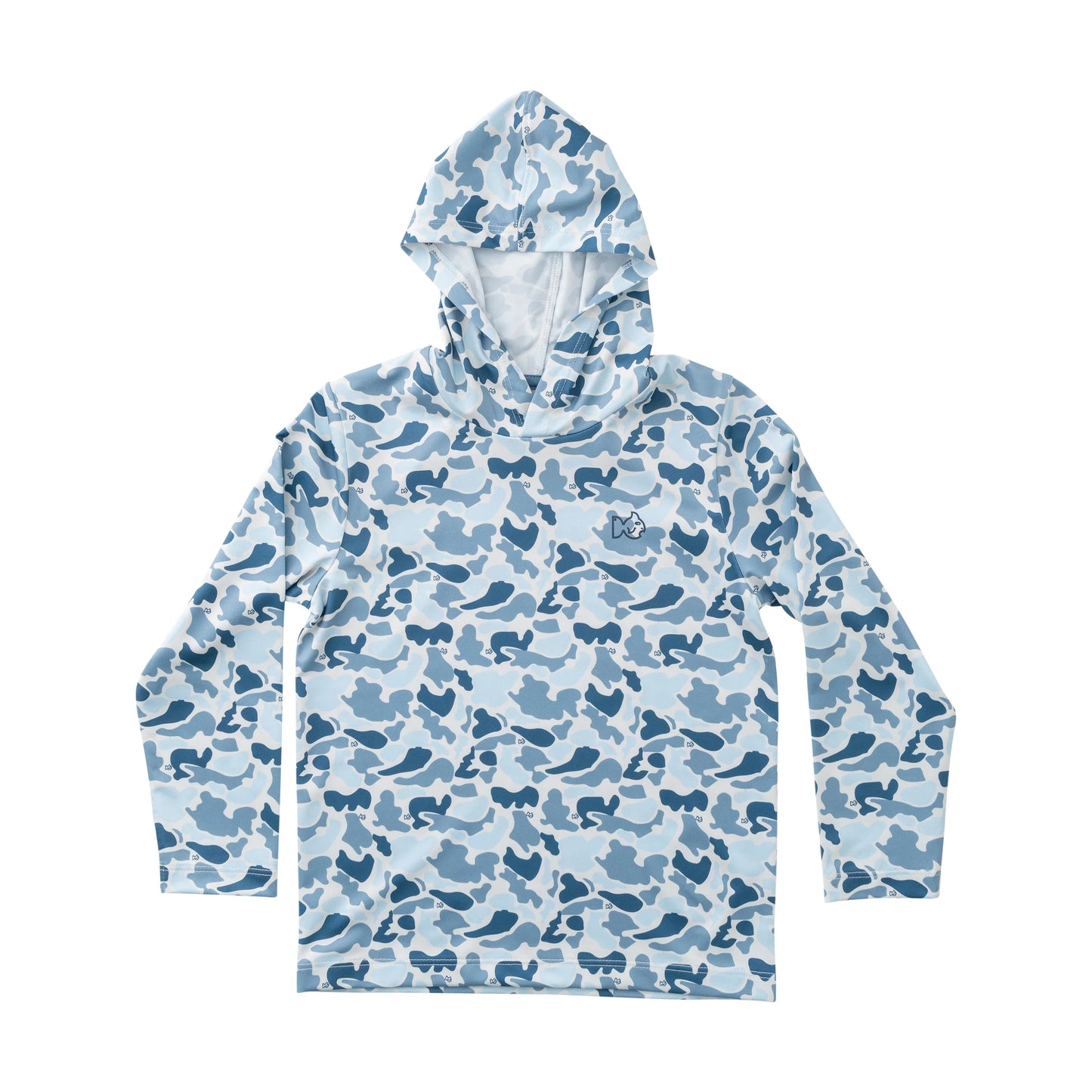 Performance Hoodie Tee - Blue Break Point Camo