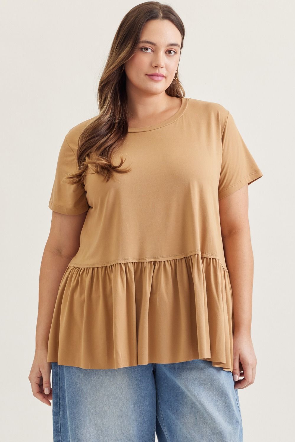 Camel Tiered Top