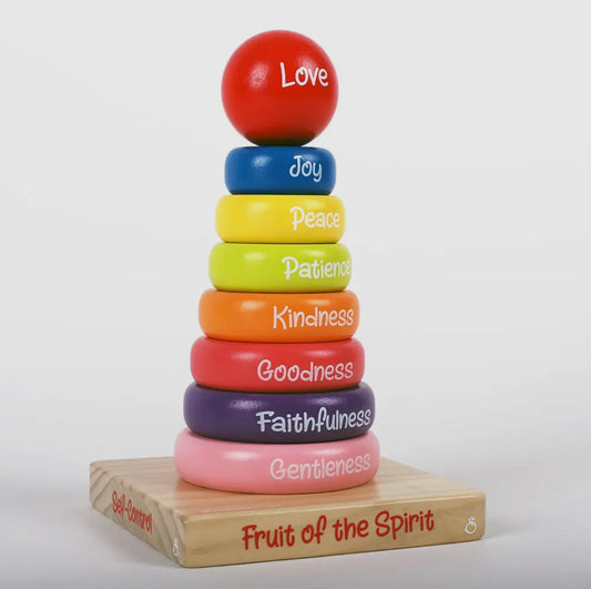 Fruits of the Spirit Wooden Stacking Rings
