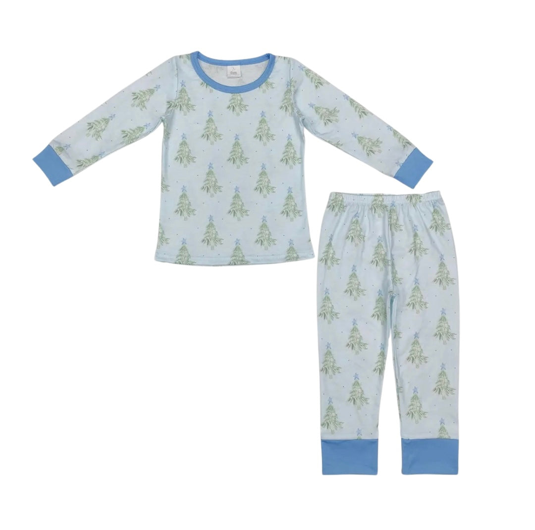 Blue Christmas Tree Pajamas