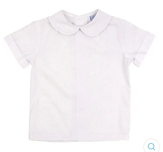 Bailey Boy’s White Button Back Piped Top