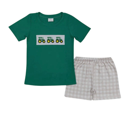 Tractor Embroiderer Shorts Set