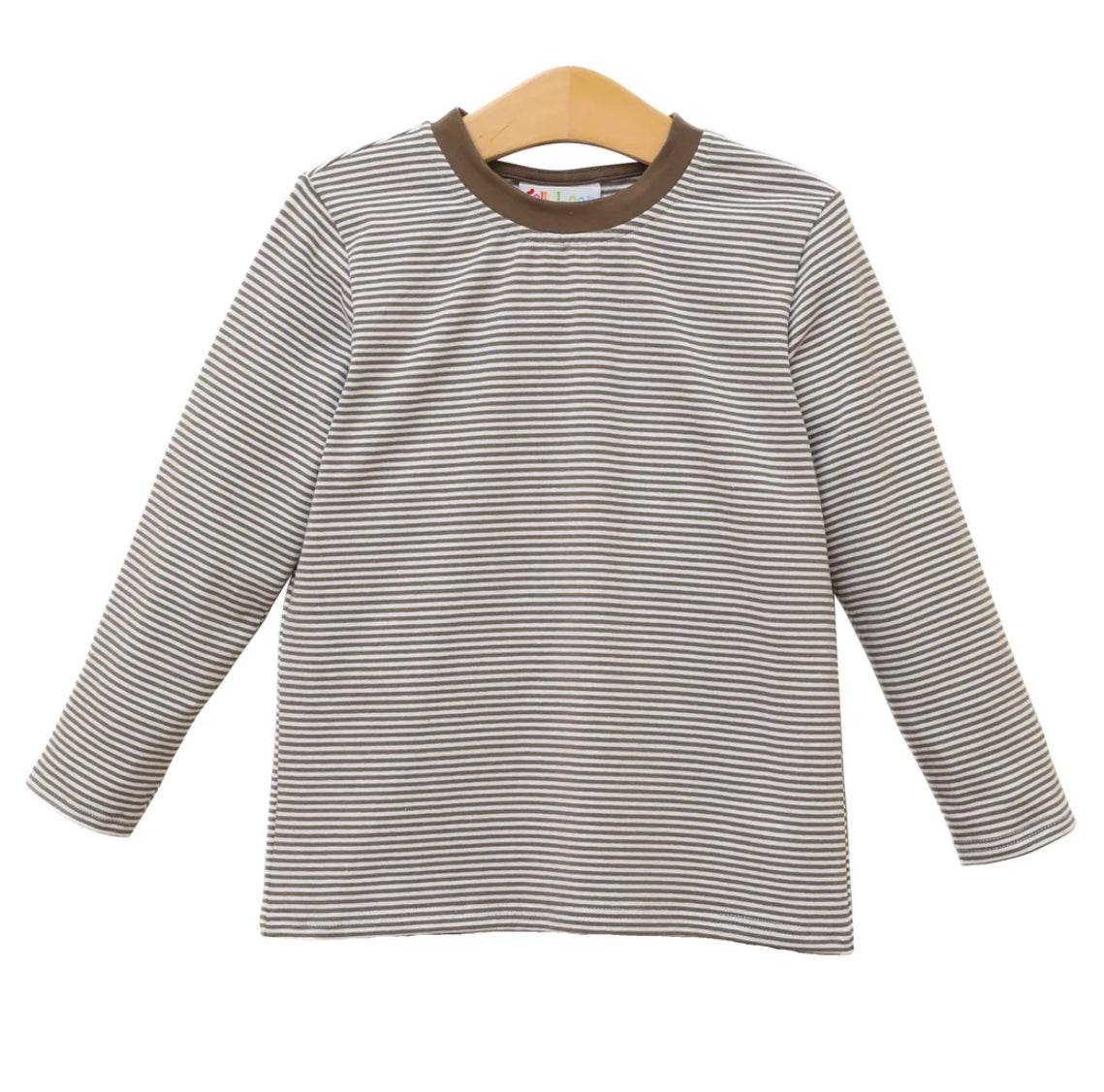 Beige Stripe Long Sleeve Top