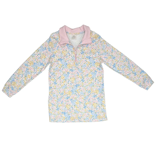 Girls Floral Pullover Top in Multicolor Floral Print