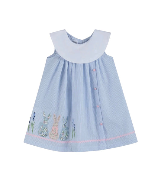 Bunny Appliqué Seersucker Dress