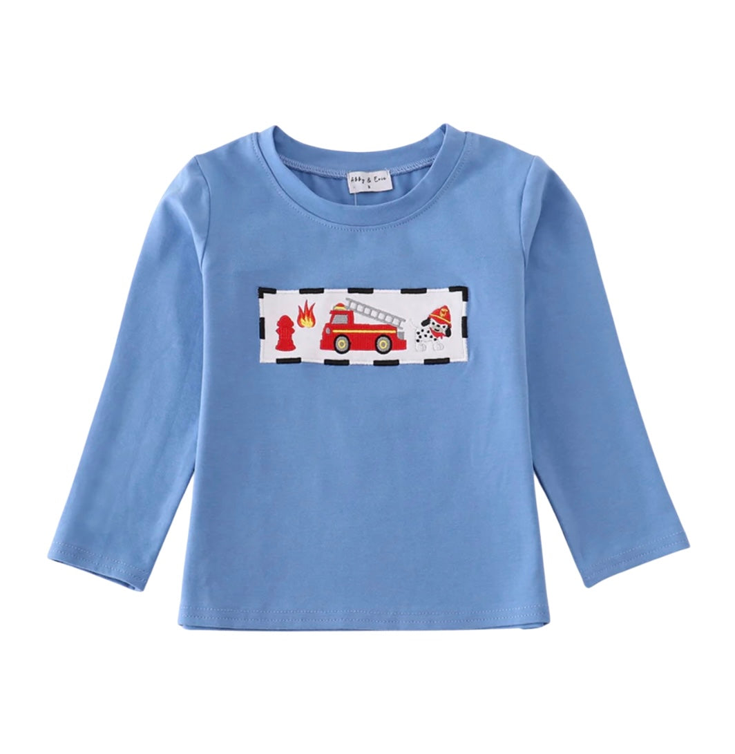 Embroidered Fire Dog Top