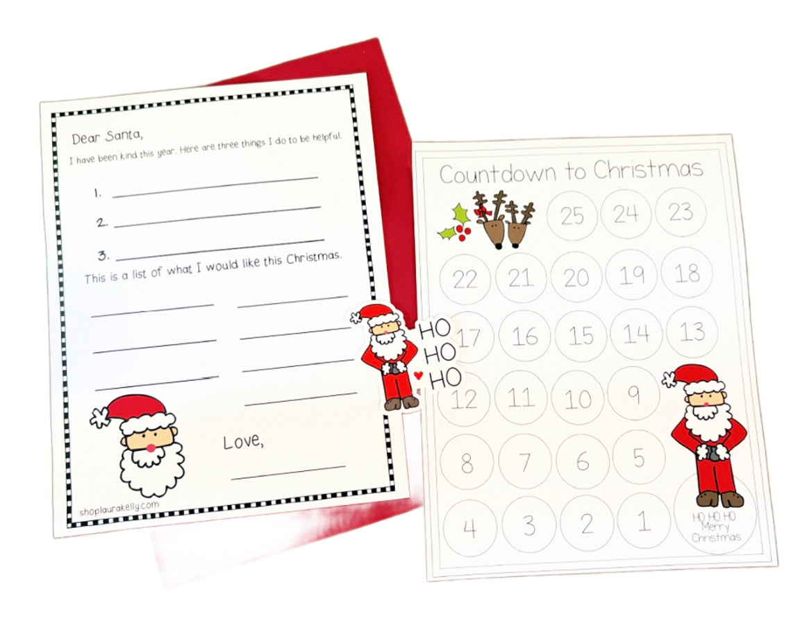 Dear Santa Letters & Countdown to Christmas