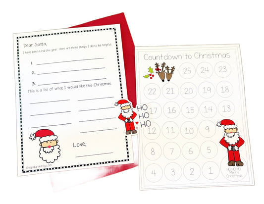 Dear Santa Letters & Countdown to Christmas