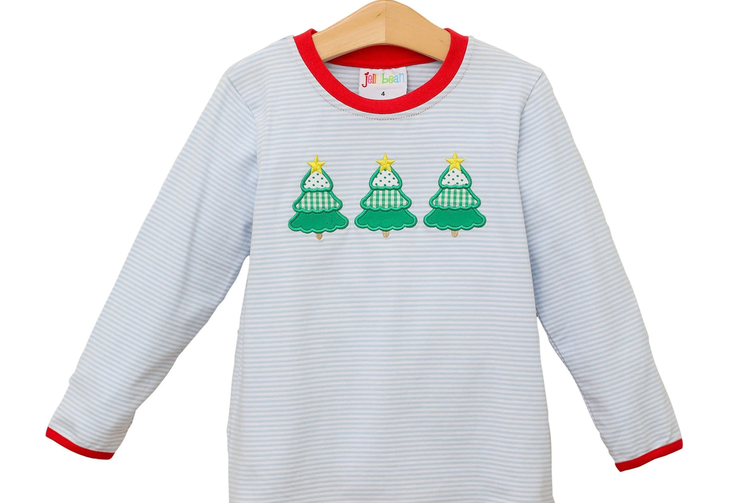 Tree Trio Appliqué Long Sleeve Top