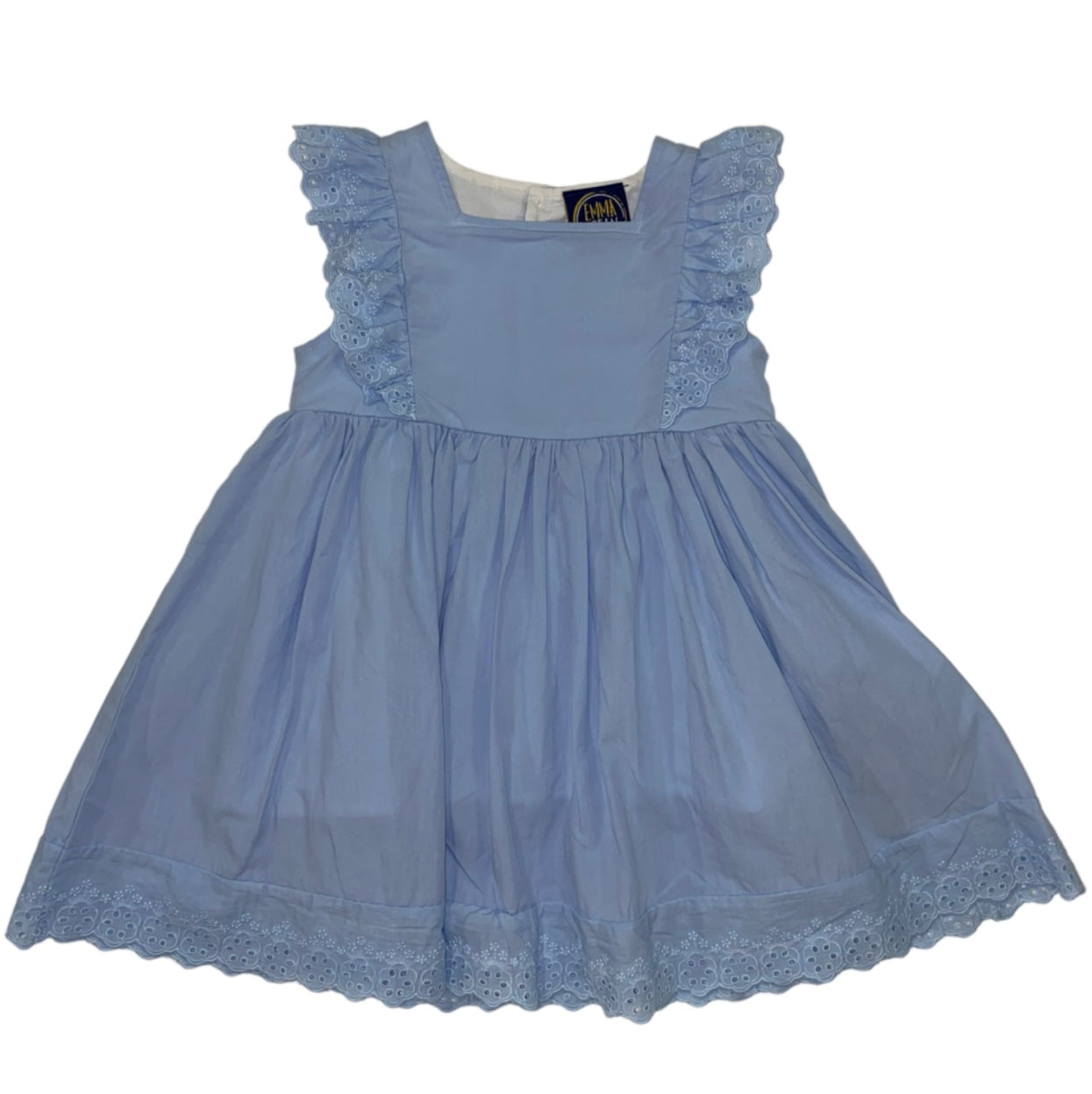 Light Blue Eyelet Ruffle Dress