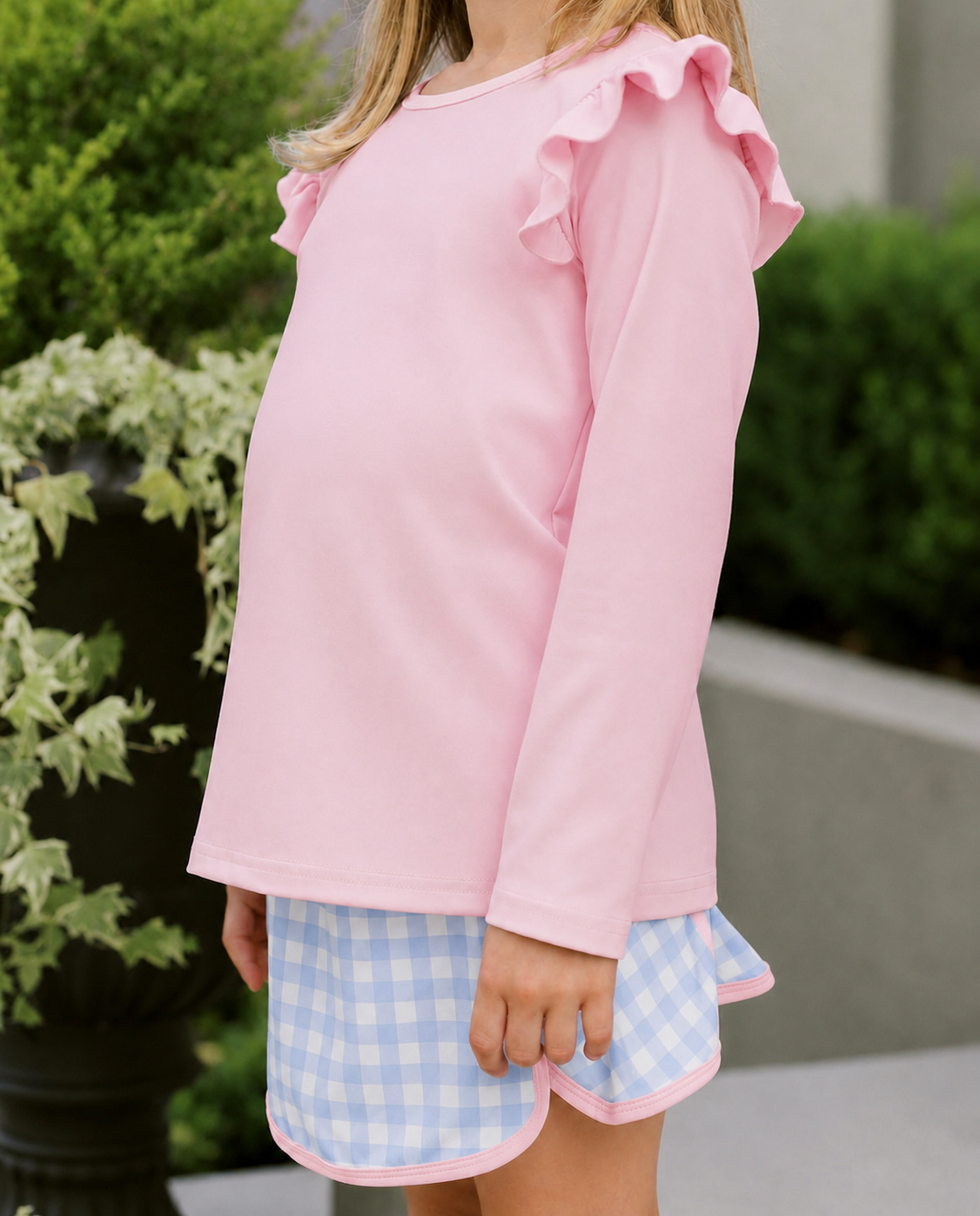 Eliza Set in Blue Gingham
