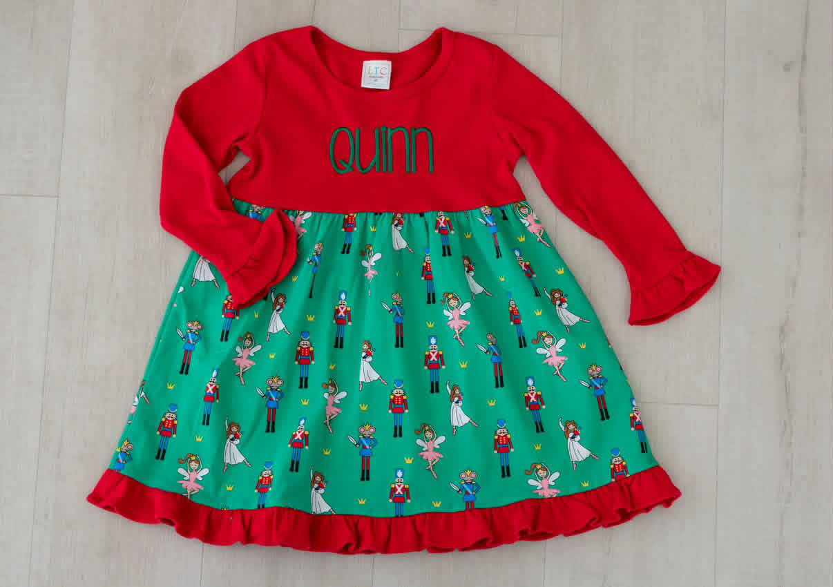 LTC Girls Nutcracker Long Sleeve Dress – Girls' Christmas Dress