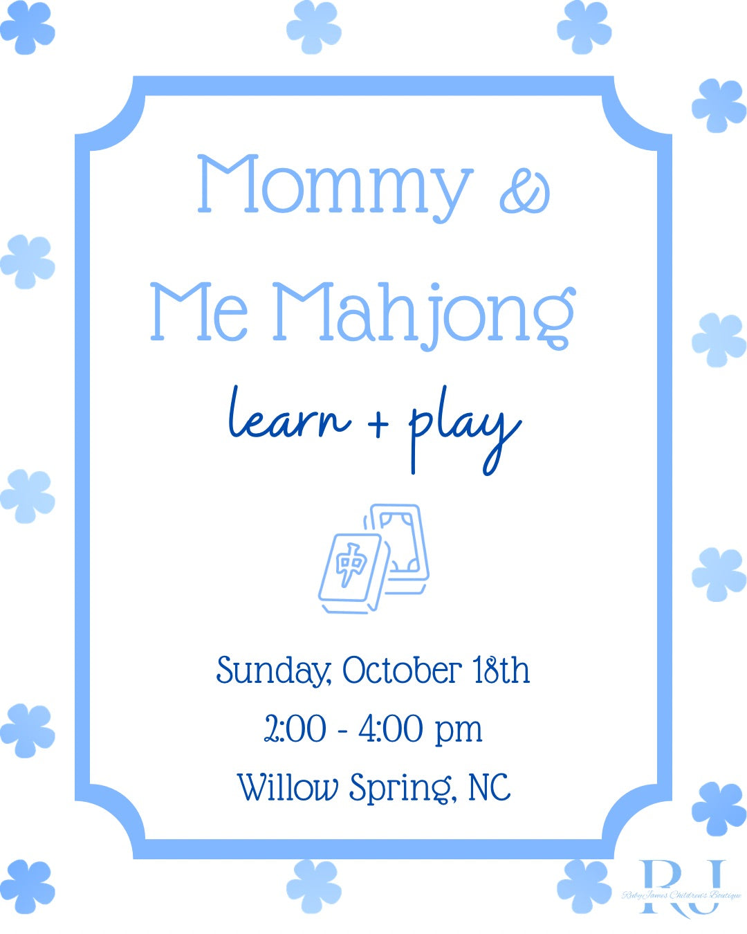 Mommy and Me Mahjong: October 18