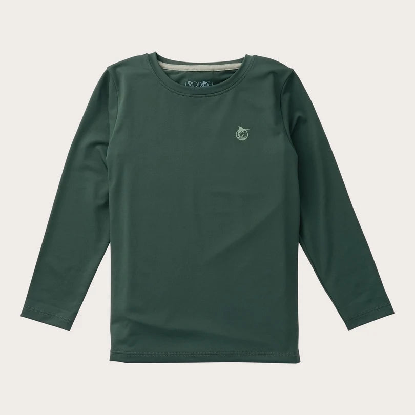 Prodoh Boys' Pro Performance Long Sleeve T-Shirt | Camping Green Campout
