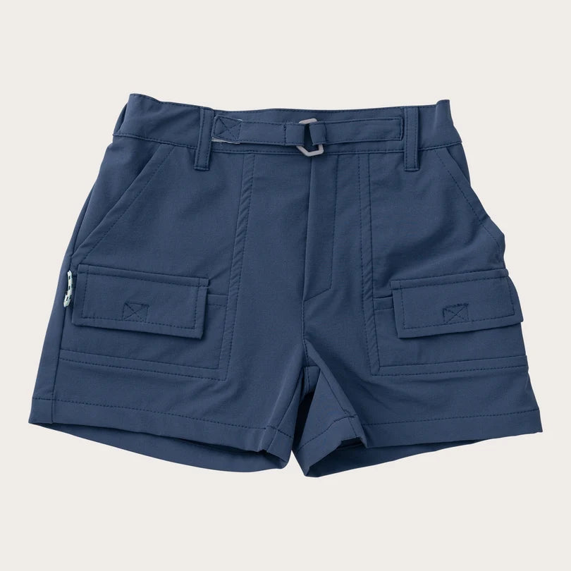 Prodoh Boys' Inshore Performance Fishing Short in Navy Blue Peony