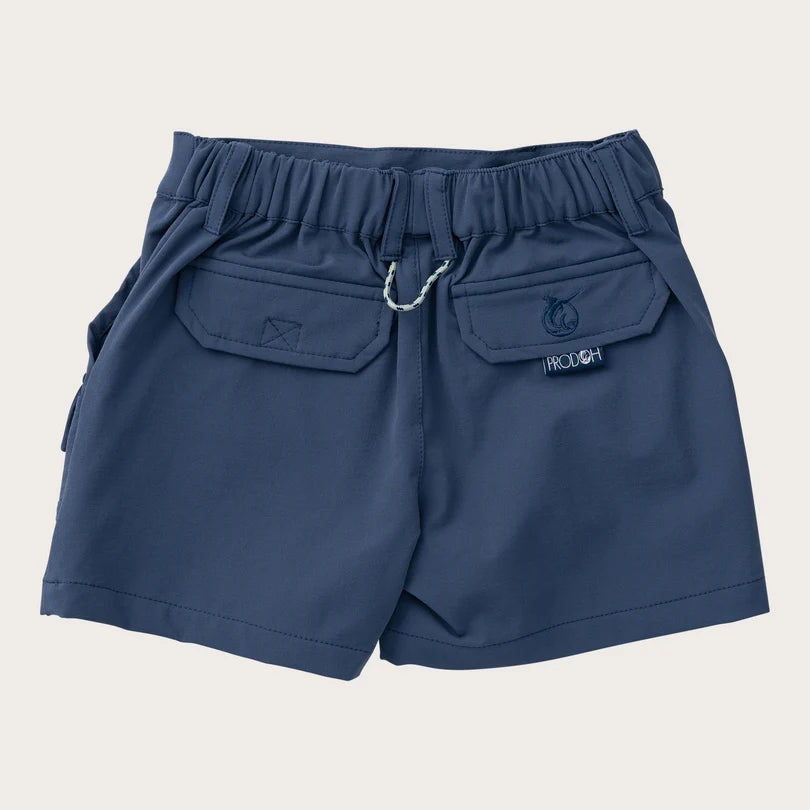 Prodoh Boys' Inshore Performance Fishing Short in Navy Blue Peony