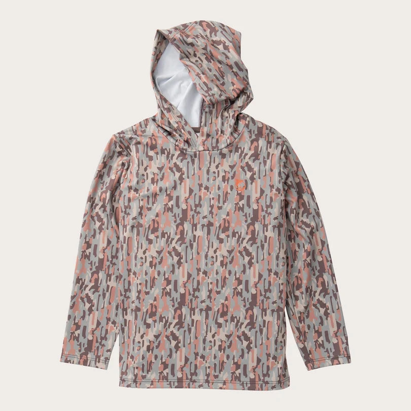 Prodoh Boys' Pro Performance Hoodie T-shirt in Neutral Camo with Deer Antlers