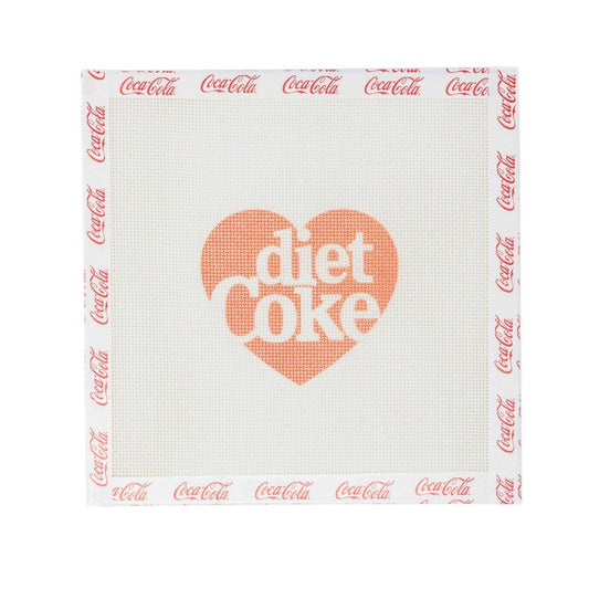 Diet Coke Heart Needlepoint Canvas | Licensed Coca-Cola® Product