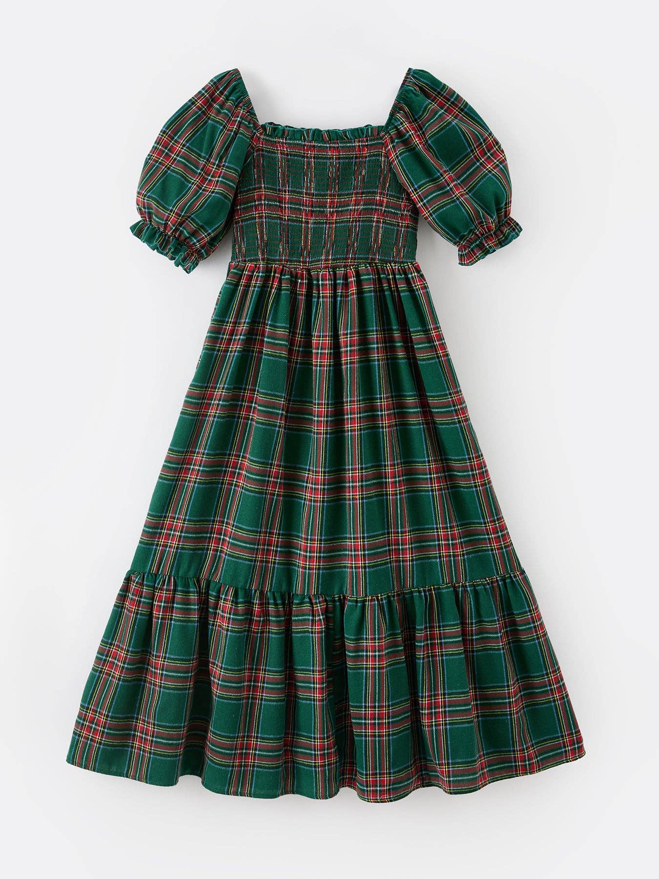 Girls' Green Plaid Mommy and Me Matching Dress