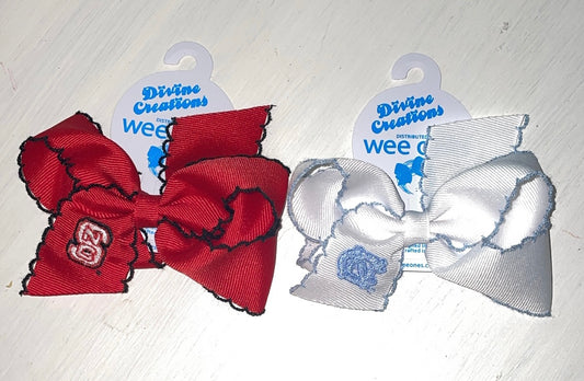 Medium Scalloped Wee Ones Collegiate Bow